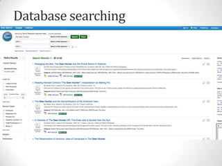 Database searching

 