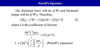 Petroff’s Equation
 