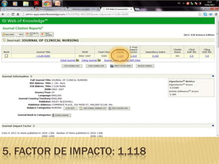 5. FACTOR DE IMPACTO: 1,118