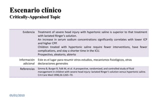 Escenario clínicoCritically-Appraised Topic 04/01/201010