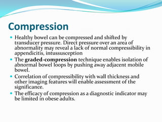 Appendix Transducer Ultrasound imaging of Bowel pathology | PPTX
