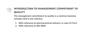 COMPETITIVE ANALYSIS & MANAGEMENT COMMITMENT TO QUALITY | PPTX