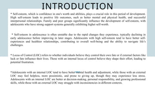 JOURNAL CLUB. Relationship between self esteem and locus of control ...