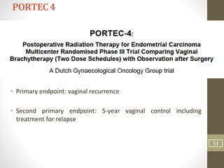 PORTEC-3 | PPTX | Cancer | Diseases and Conditions