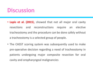 Clinical assessment scoring system for tracheostomy (CASST) criterion ...