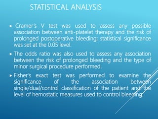Assessment of the risk of haemorrhage and its control following minor ...