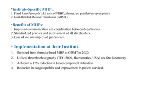 mangement of massve haemorrhage protocol and massive transfusion ...