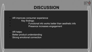AUGMENTED REALITY AS A PRODUCT PRESENTATION TOOL: focusing on the role ...