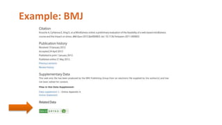 Example: BMJ
 
