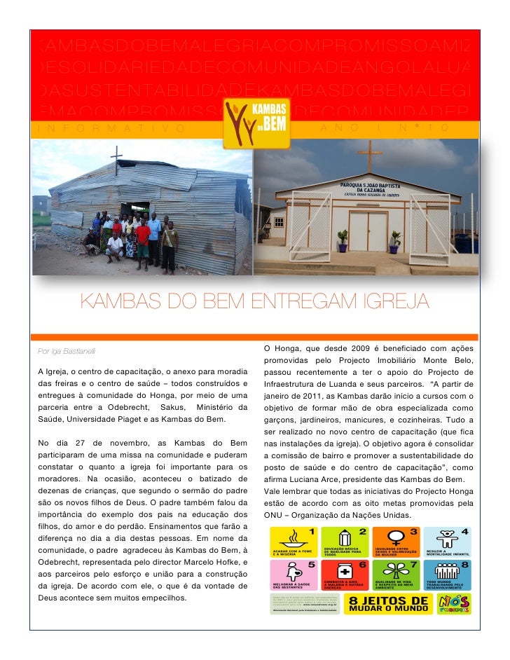 KAMBASDOBEMALEGRIACOMPROMISSOAMIZADESOLIDARIEDADECOMUNIDADEANGOLALUANDASUSTENTABILIDADEKAMBASDOBEMALEGRIEMACOMPROMISSOAMIZ...