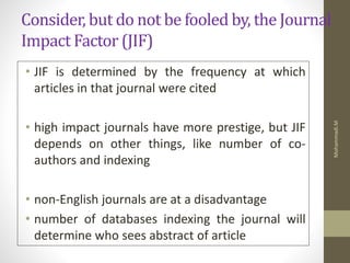 Journal evaluation and selection journal | PPTX