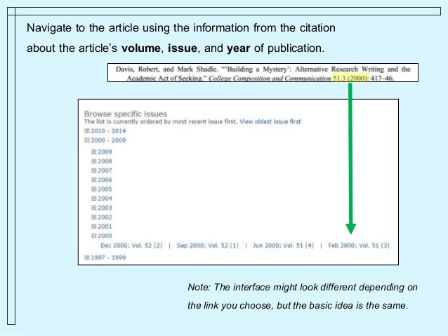Using Journal Finder