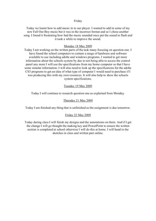 Journal For Flash Task