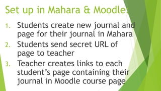 Journaling in Mahara | PPTX
