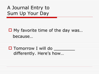 Journal Sum Journaling in Mathematics | PPT