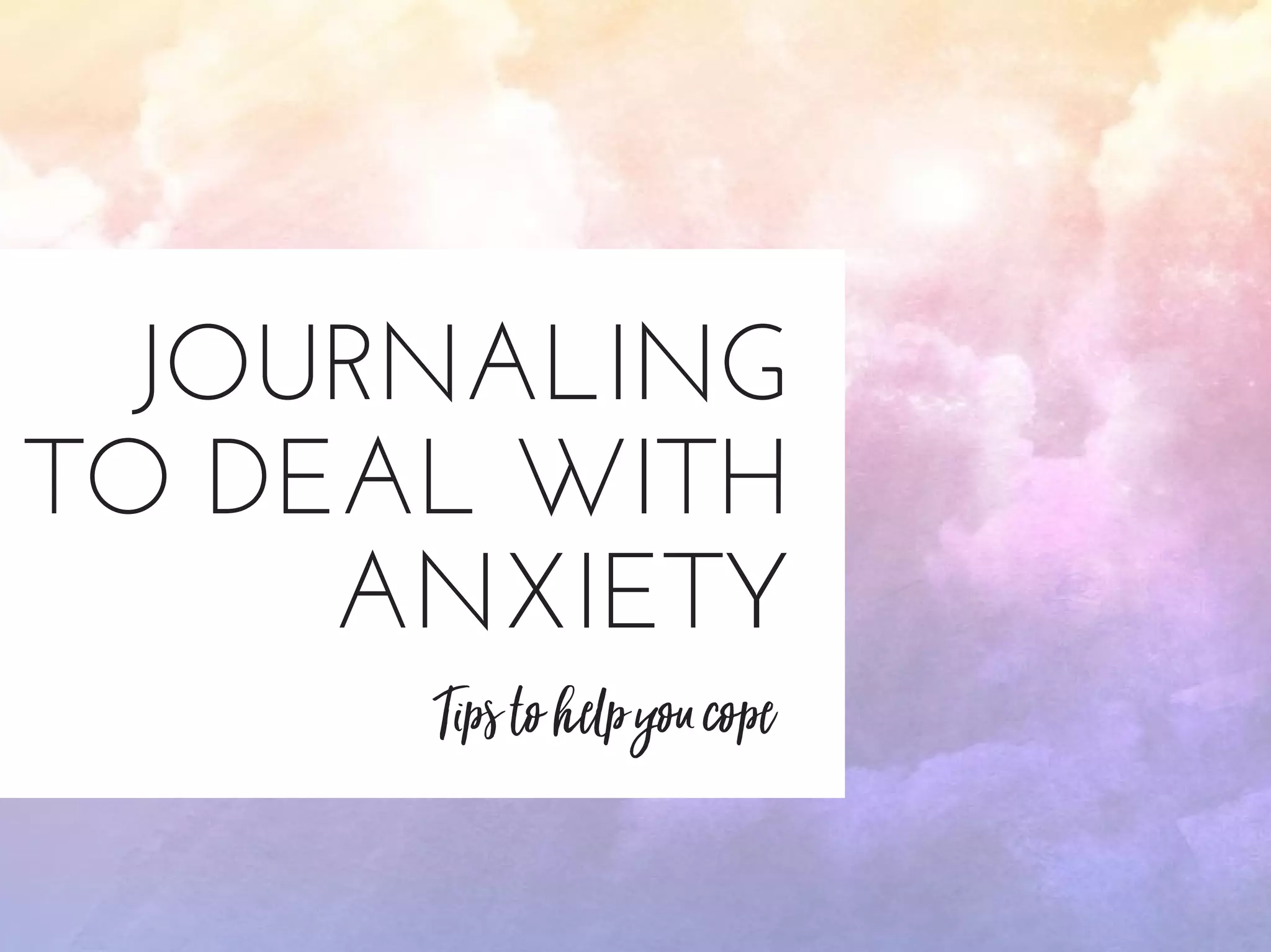 Picture of Journaling To Deal With Anxiety | PDF
