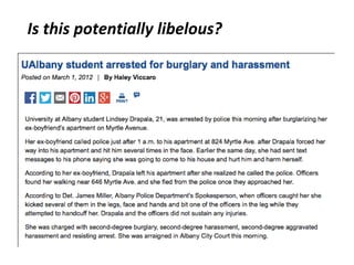 Is this potentially libelous?
 