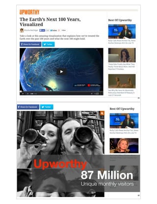 !39

Upworthy
87 Million

Unique monthly visitors
!40

 