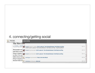 4. connecting/getting social
 