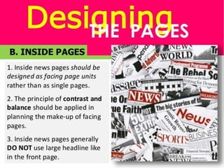 JOURNALISM - Layout newspaper , basics and principles | PPTX