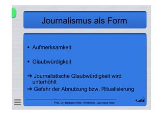 Journalismus, Partizipation, Öffentlichkeit (Witte)