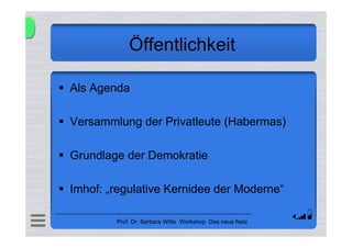 Journalismus, Partizipation, Öffentlichkeit (Witte)