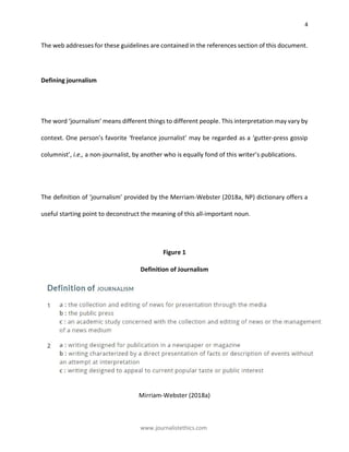 Journalism Guidelines Journalist Ethics : A Template Checklist for a Post-truth Era | PDF