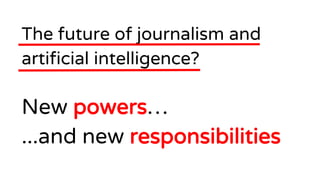 The future of journalism and AI | PPTX