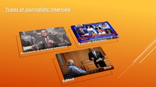 Types of Journalistic Interview
 