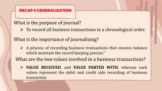 Generalize Transactions Journalizing guides and description to g11.pdf