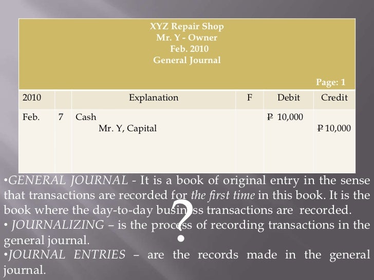 Journalizing and posting