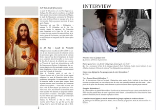 Le 9 Mai : Jeudi d’Ascension
Le jeudi de l’Ascension est une fête religieuse ca-
tholique. En effet, après la crucifixion le vendredi
Saint, puis la résurrection le dimanche de Pâques,
le jeudi de l’Ascension correspond à l’élévation
aux cieux de Jésus Christ et marque la fin de sa
vie terrestre. Cette ascension intervient 40 jours
après Pâques.
L’ascension est une fête « d’obligation »
comme le 25 Décembre ou le 1er No-
vembre depuis la signature du Concordat
entre Bonaparte et le Pape Pie VII en 1801.
Ce jour férié est souvent l’occasion de faire le fa-
meux « pont de l’Ascension » qui cette année offri-
ra aux Français un long week-end de 4 jours grâce
au 8 Mai.
Le 20 Mai : Lundi de Pentecôte
Obligatoirement travaillée de 2004 à 2008 en rai-
son de son statut de journée de solidarité envers
les personnes âgées, cette journée est de nouveau
fériée. Aujourd’hui, libre à l’employeur de choisir
si ses employés doivent travailler ou non ce jour-
là. En effet, la journée de solidarité, qui consiste
en 7 heures de travail non rémunérées au profit
du financement d’actions à destination des per-
sonnes âgées, peut être aménagée comme le sou-
haite l’employeur, et donc ne pas nécessairement
avoir lieu le Lundi de Pentecôte.
Mais la Pentecôte, qu’est ce que c’est ?
Comme chacun sait, ce jour férié a une origine
religieuse. Le nom de Pentecôte vient du Grec
pentekosta qui signifie « le cinquantième » (et oui
la Pentecôte tombe 50 jours après Pâques). Pour
la petite histoire, avant l’Ascension, le Christ avait
annoncé aux apôtres : « Vous allez recevoir une
force, celle du Saint-Esprit qui viendra sur vous.
Alors vous serez mes témoins à Jérusalem, dans
toute la Judée et la Samarie, et jusqu’aux extrémi-
tés de la terre » (source : www.eglise.catholique.
fr). Et le 50ème jour après Pâques, le Saint Esprit
serait venu aux apôtres.
Depuis, la Pentecôte se fête le 7ème Di-
manche après Pâques (ce qui fait que la date
change tous les ans) et le lundi qui suit est férié.
2
Interview
Présentez-vous en quelques mots
M : Jeunes, ambitieux et passionnés.
Depuis quand avez-vous formé votre groupe, et pourquoi vous trois ?
M : On a commencé à faire de la musique depuis le lycée Anthony, Andre (notre batteur) et moi
(Charles-Antoine). C’est par la suite qu’Yves Alexandre nous a rejoints.
Faisiez-vous déjà partie d’un groupe avant de créer Metrosideros ?
M : Non
Y a-t-il eu un élément déclencheur ?
M : Je me souviens c’était en Seconde à Lamartine notre ancien lycée, Anthony et moi étions très
proches et avions tenté, sur un coup de tête, de créer une comédie musicale avec des amis… c’est à
partir de là qu’on s’est découvert musicalement et qu’on s’est lancés dans ce grand projet musical !
Pourquoi Metrosideros ?
M : Metrosideros ou plutôt Metrosideros Excelsa est un immense arbre qui a pour particularité de ré-
sister aux plus grands fléaux de notre capricieuse mère Nature. La similitude avec notre amitié et notre
passion commune pour la musique explique ce choix
.
Comment chacun apporte sa touche personnelle au groupe ? Quelle est le rôle de chacun ?
M : On a pas un rôle bien précis en réalité, c’est la chanson qui guide les choix de chacun au fur et à
mesure.
Metrosideros
3
 