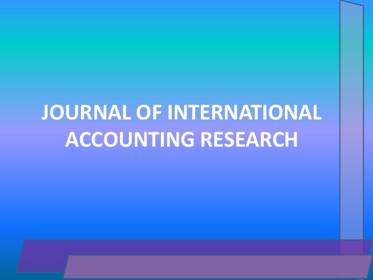 Accounting research journal