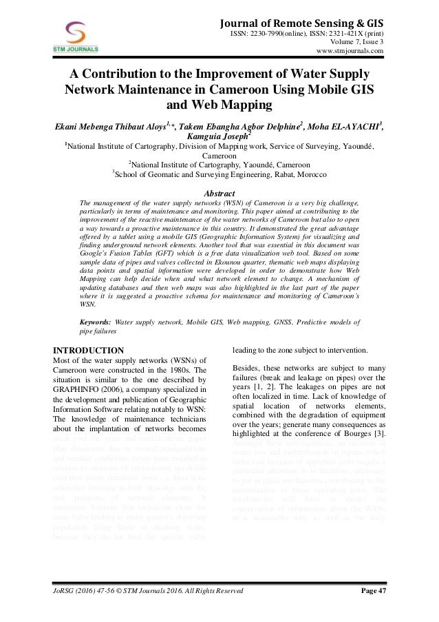 Journal of Remote Sensing & GIS vol 7 issue 3