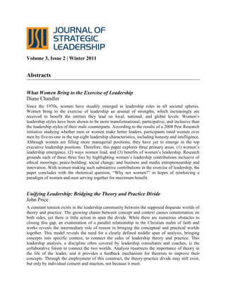 Journal of strategic leadership v3 is2 2011 | PDF