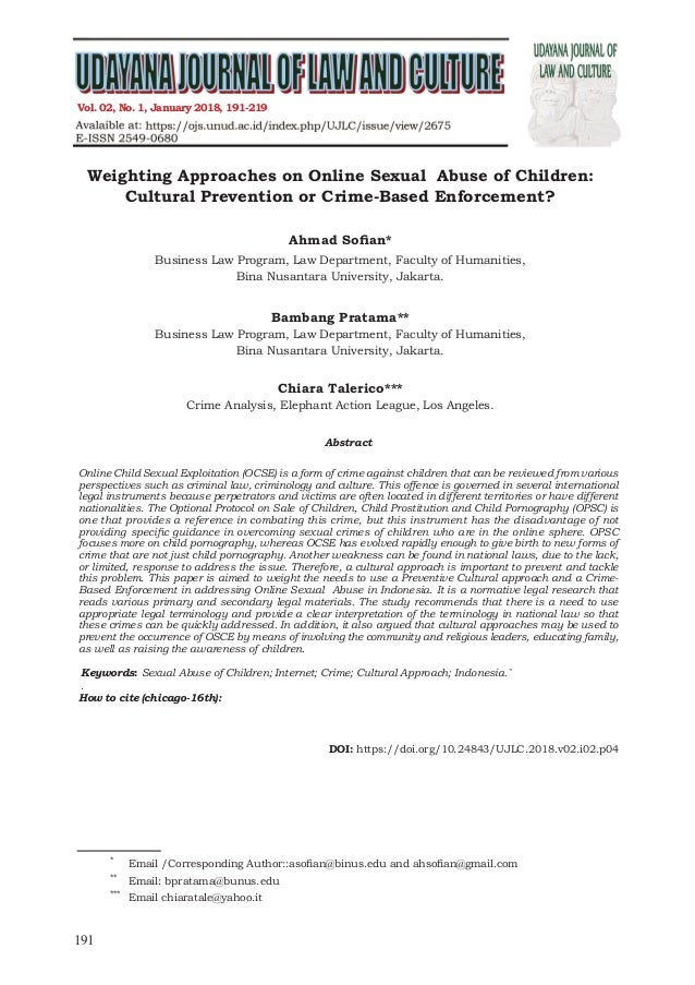 Journal online sexual abuse of children ecpat indonesia Journal online sexual abuse of children ecpat indonesia