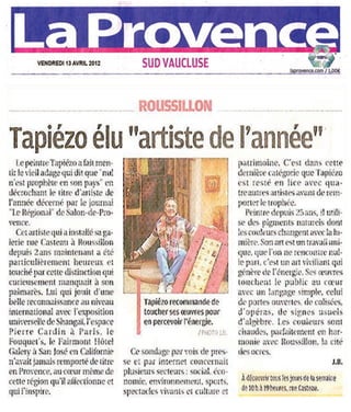 Journal provence news_newspaper_art_peinture_elu_tapiezo