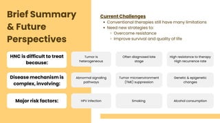 Summary of Advancing Head and Neck Cancer Therapies: From Conventional ...