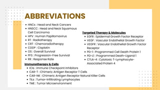 Summary of Advancing Head and Neck Cancer Therapies: From Conventional ...