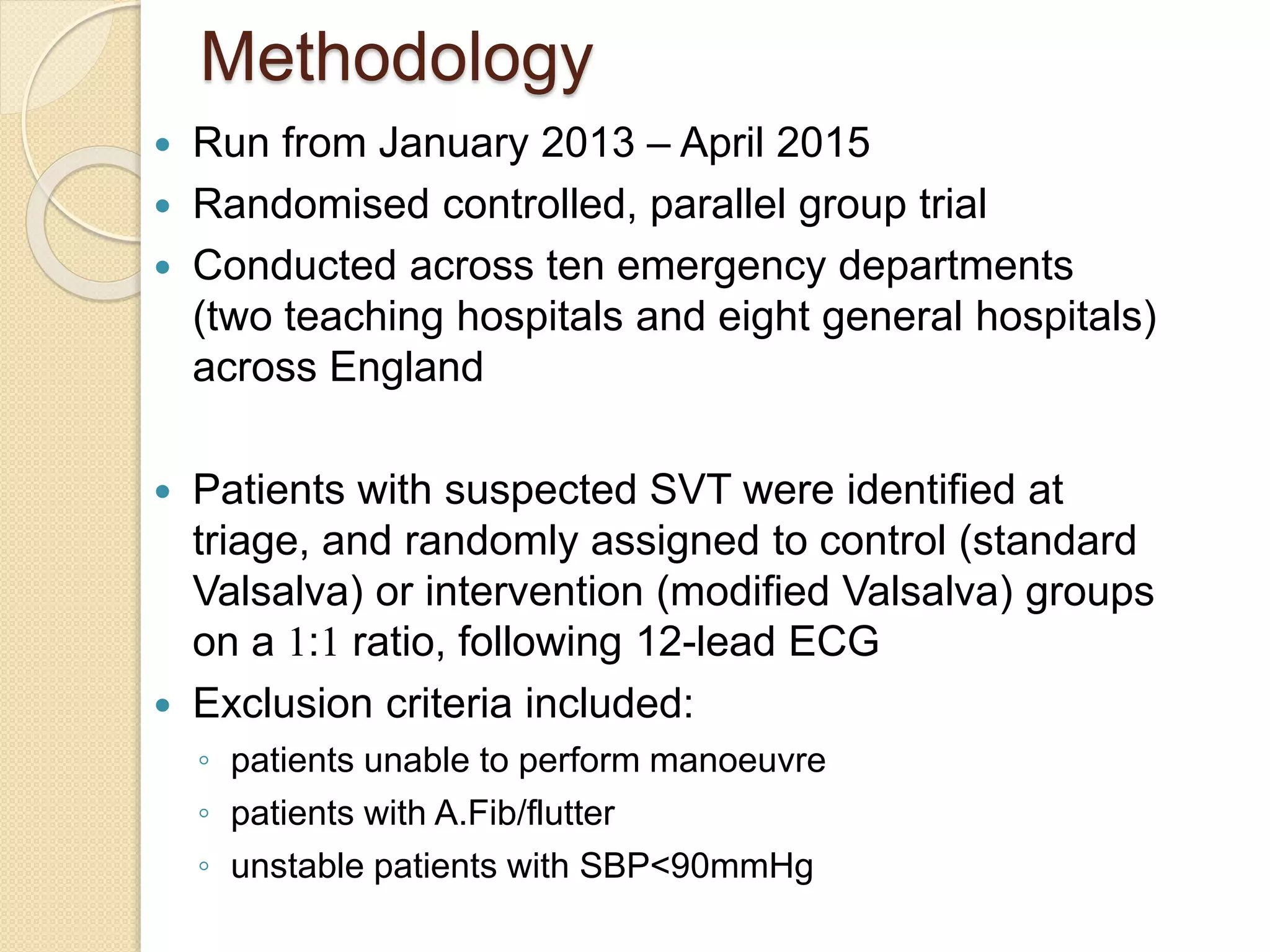 Revert Method Journal Review - REVERT Trial: Modified Valsalva for Supraventricular ...