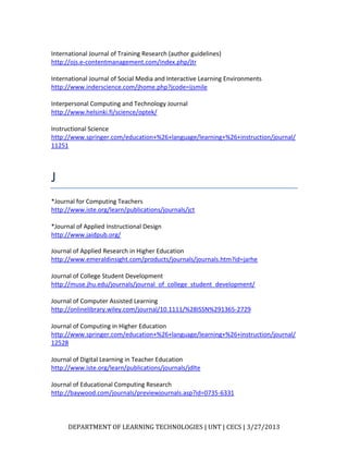 Journals for #untLT | PDF