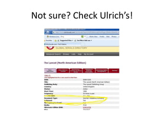Not sure? Check Ulrich’s!