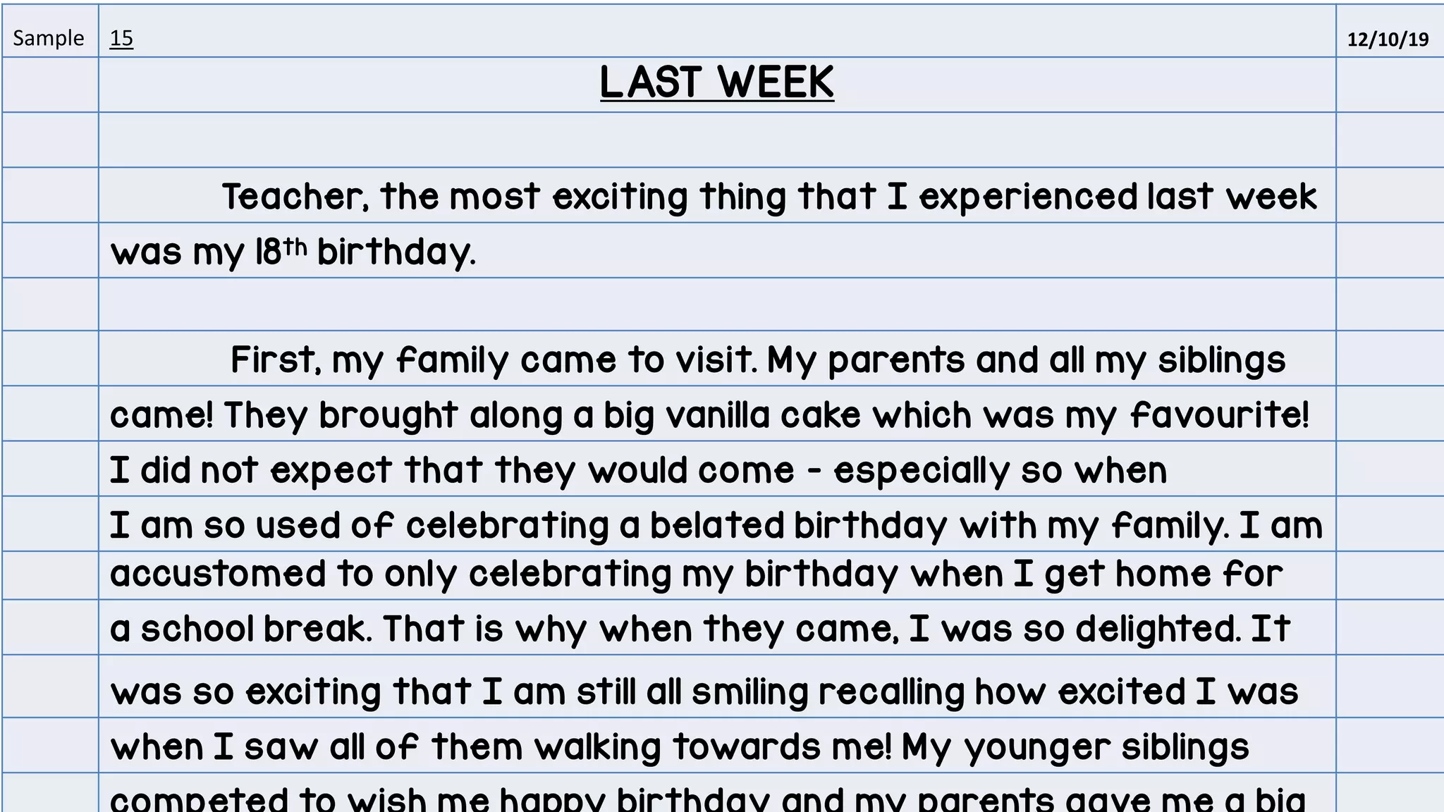 Journal writing sample entry 15 | PDF