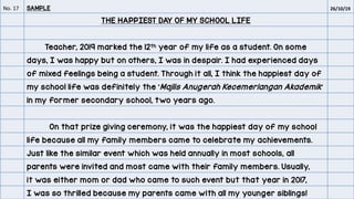 Journal writing sample entry 17 | PPT