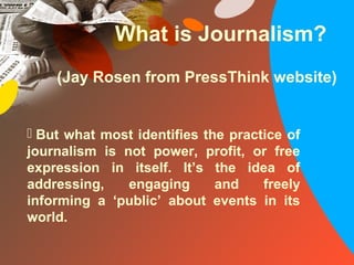 Practising Journalism Campus Journalism Basics- SOCORRO DISTRICT | PPT