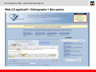 Web 2.0 applicatif > Orthographe > Bon patron   6e Journées du Web - outils et services web 2.0 