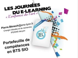 Journées du e-learning - Université Lyon 3   Pierre.Bénech@ens-lyon.fr
 