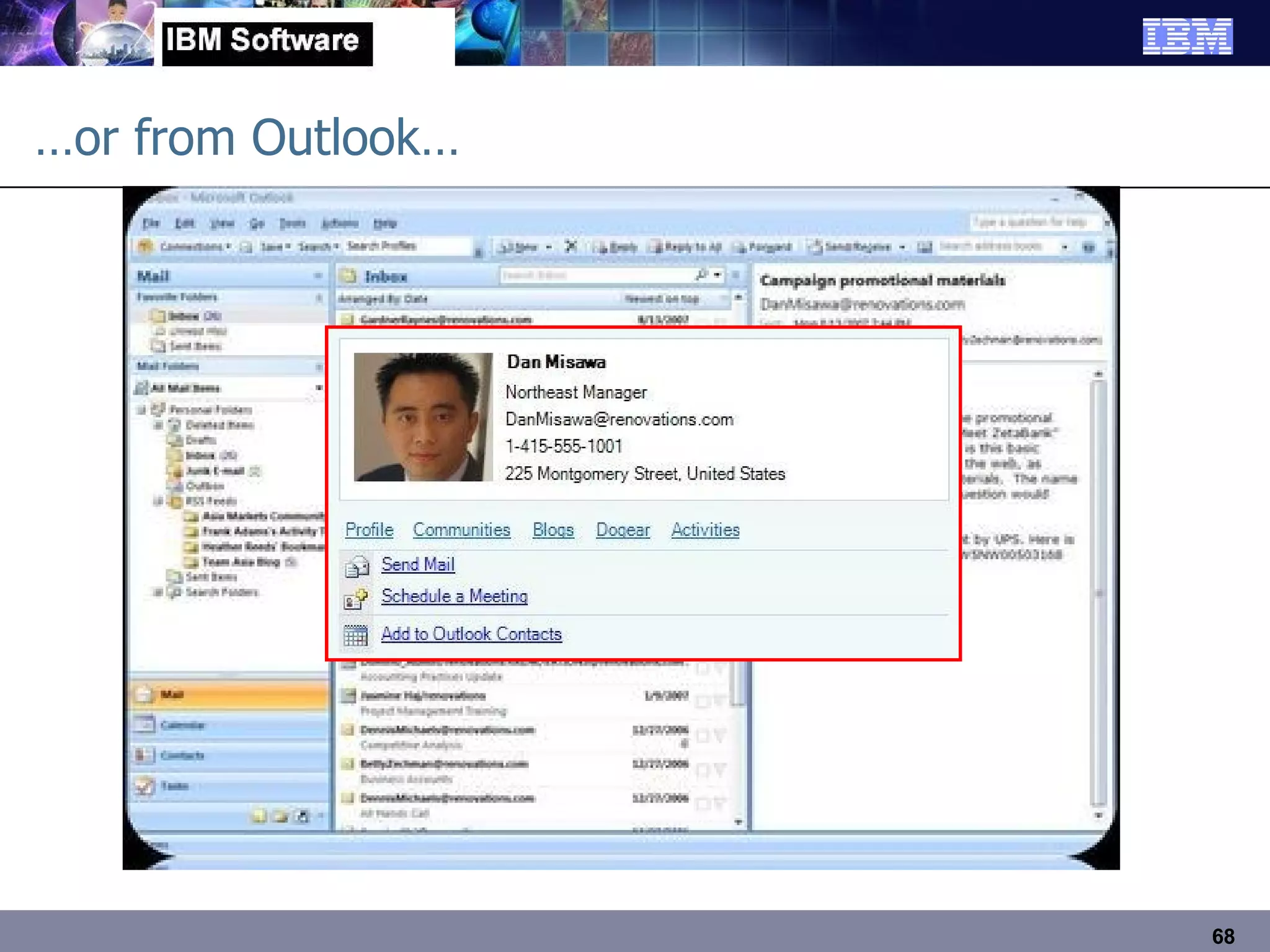 … or from Outlook… 