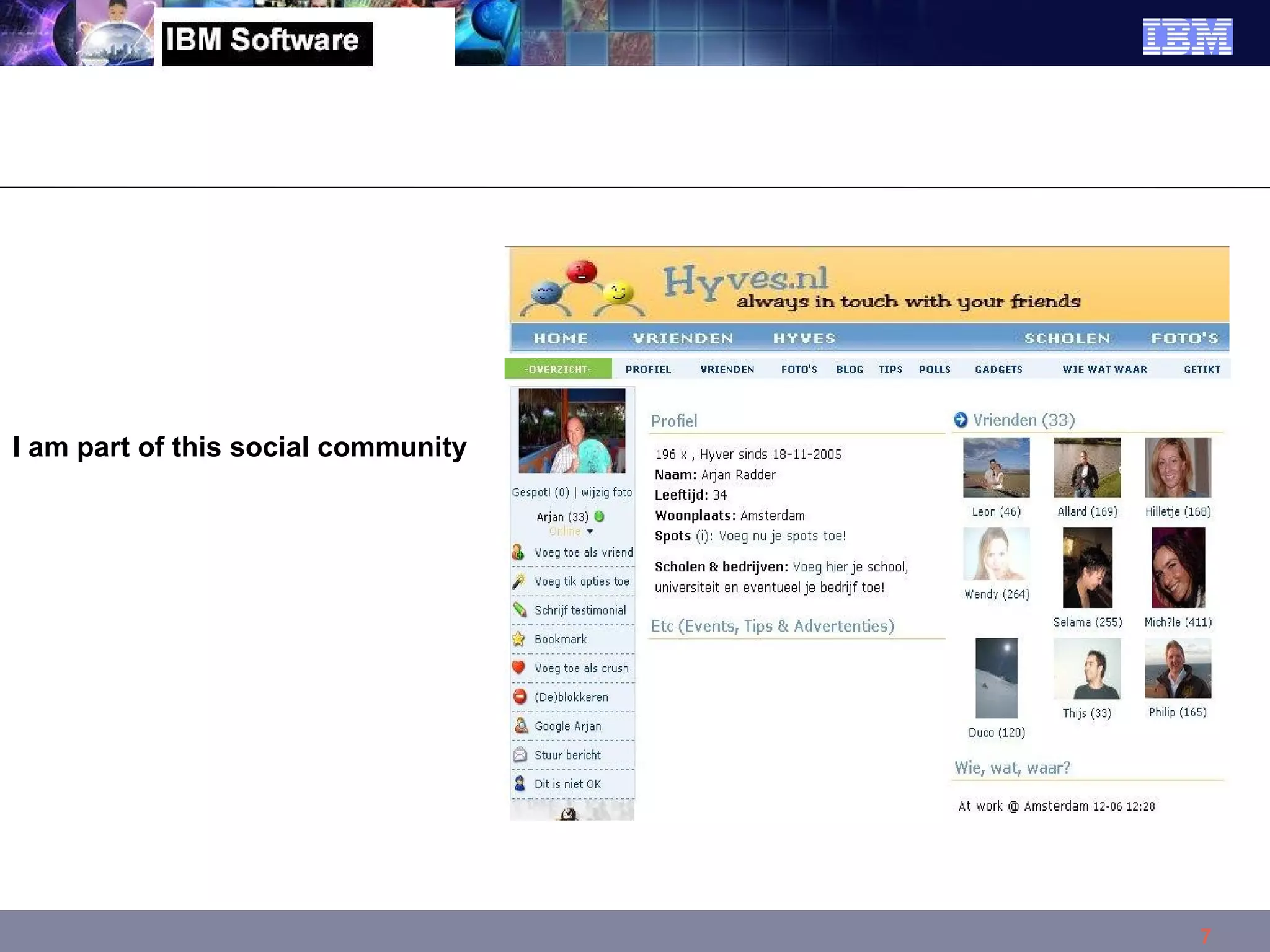 I am part of this social community 