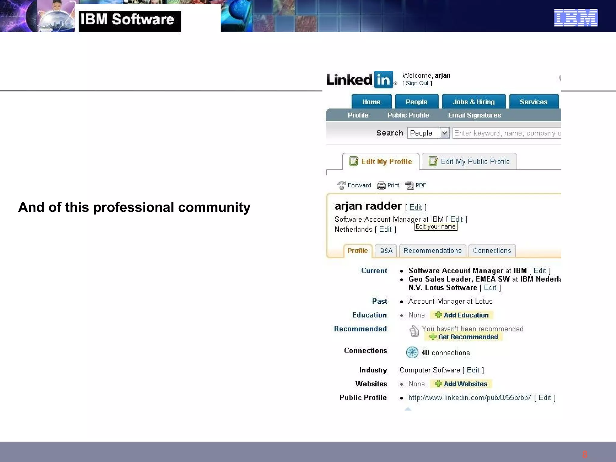 And of this professional community 